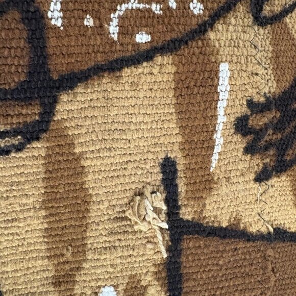 Mud Cloth Handmade Tapestry Textile Basenji Mali African Painting 45" X 63" - Picture 6 of 7